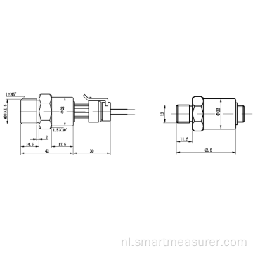 0,5-4,5 V keramische druktransmitter Corrosieve vloeistof